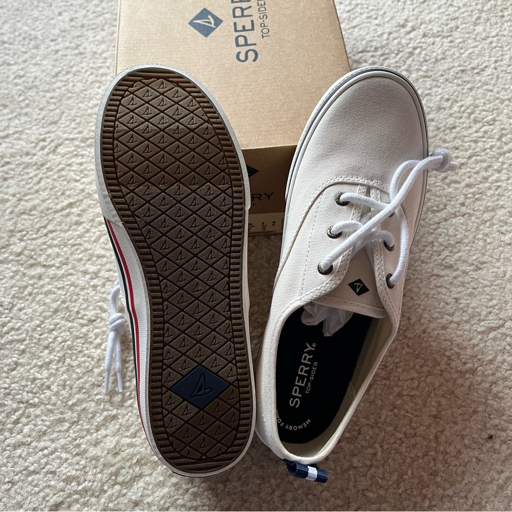 Sperry White Canvas Lace-Up Shoes - Picture 3 of 3